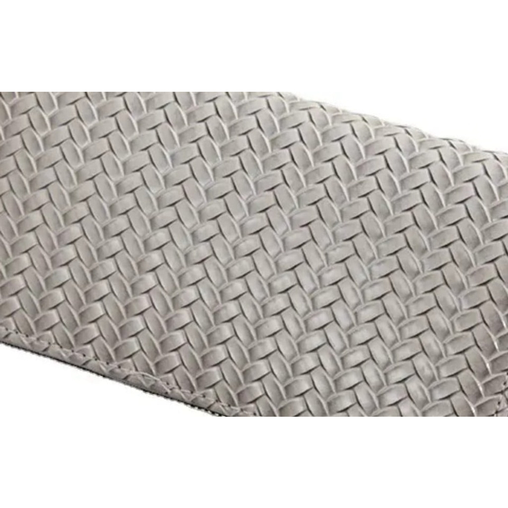 Braided Pattern Glossy Wallet In Gray - Picture 2 of 8